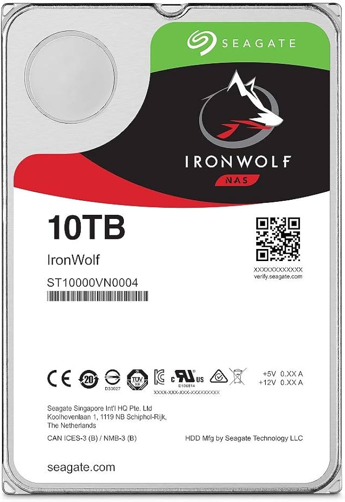 外付けハードディスク・ドライブ 10TB HDD SEAGATE IRONWOLF ST10000VN0004 Amazon.com: Seagate Ironwolf NAS 10TB SATA 6GB/s NCQ 256MB Cache